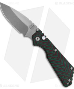 Strider + Pro-Tech Custom SnG Automatic Knife Red/Green Micarta (3.5 Stonewash)