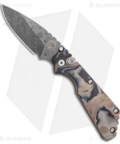 Strider + Pro-Tech Custom SnG Automatic Knife Camo G-10 (3.5" Damascus)