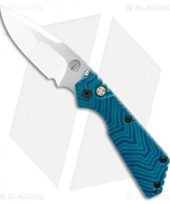 Strider + Pro-Tech Custom SnG Automatic Unique Micarta Blue Coral (3.5" Mirror)