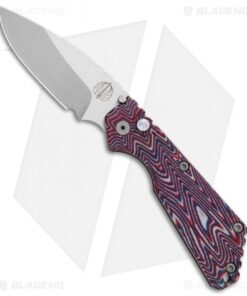 Strider + Pro-Tech Custom SnG Automatic Unique Micarta Red Zag (3.5 Stonewash)