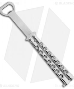 The Bartender "Bottle-Fly" Butterfly Knife Bottle Opener (Silver)