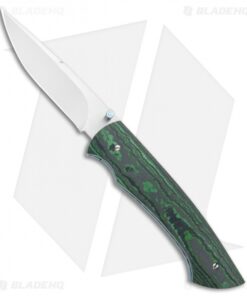 Tuch Knives Sparrowhawk D/A Automatic Knife Fat Carbon Green (2.75" Mirror)