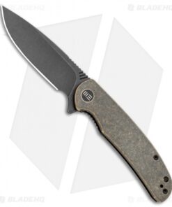 WE Knife Co. Practic Liner Lock Knife Brass (3.3" Black Stonewash M390)