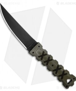 Williams Blade Design Hira Zukuri HZT 004 Fixed Blade Green Micarta (4.5" Black)