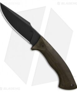 Winkler Knives Pathfinder Fixed Blade Knife Green Micarta (4.75" Black)