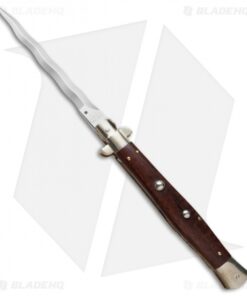 AGA Campolin 13" Snake Wood Automatic Knife Italian Stiletto (Kriss Plain)