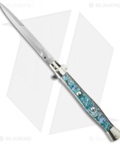 AGA Campolin 13" Abalone Automatic Knife Italian Stiletto (Bayonet)
