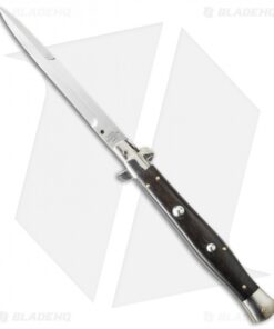 AGA Campolin 13" Picklock Automatic Italian Stiletto Ebony Wood (6" Satin Bayo)