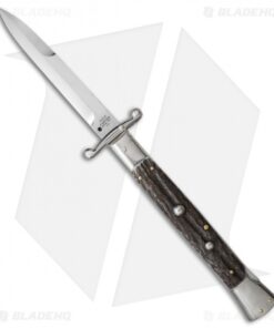 AGA Campolin 13" Swinguard Automatic Knife Stag (5.75" Satin Bayo)