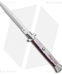 AGA Campolin 15" Automatic Italian Stiletto Purple Acrylic (7" Satin Bayo)