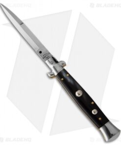 AGA Campolin 10" Brazilian Horn Picklock Stiletto Automatic Knife -Bayonet