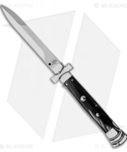 AGA Campolin 9" Maltese Cross Stiletto Automatic Dark Horn (4" Bayonet)