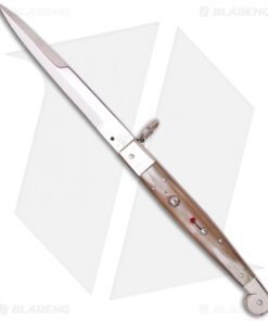 AGA Campolin 12" Sicilian Picklock Automatic Knife Honey Horn (5.5" Satin Bayo)