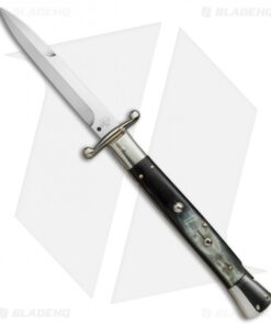 AGA Campolin 13" Swinguard Automatic Knife Dark Horn (5.75" Satin Bayo)