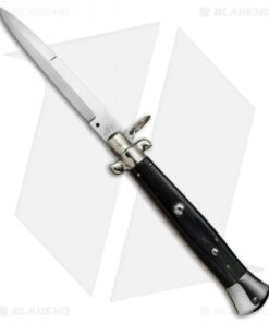 AGA Campolin 15" Ring Pull Automatic Italian Stiletto Dark Horn (7" Satin Bayo)