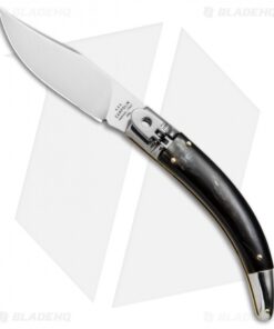 AGA Campolin Diana Lever Lock Automatic Knife Dark Horn (3.75" Satin)