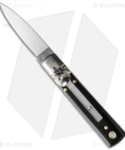 AKC Classic 6" Lever Lock Automatic Italian Knife Dark Horn (2.5" Polish) F17