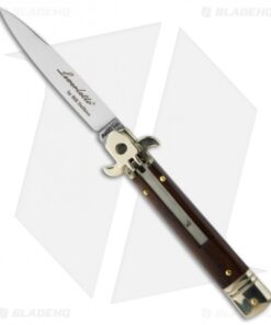AKC Leverletto 7.75" Lever Lock Auto Italian Knife Cocobolo/Brass (3.2" Flat)