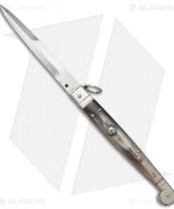 A.G.A. Campolin Sicilian Ring Pull Automatic Knife Brazilian Horn (4" Polish)