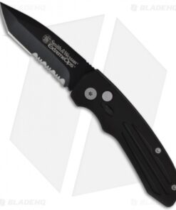 Smith & Wesson Extreme Ops Tanto Automatic Knife (3.25" Black Serr) SW50BTS