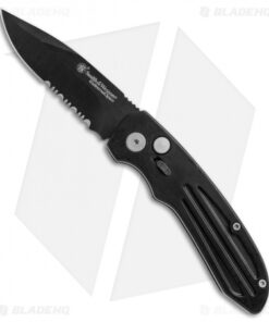Smith & Wesson Extreme Ops Drop Point Automatic Knife (3.25" Black Serr) SW50BS