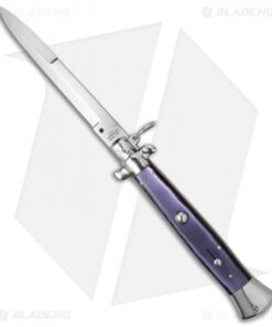 AGA Campolin 15" Ring Pull Automatic Italian Stiletto Purple (7" Satin Bayo)