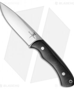 Zoe Crist Knives Saluda Fixed Blade Knife Black Canvas Micarta (4.5" Satin)